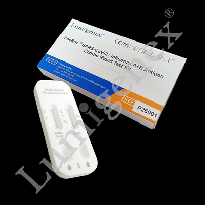 Tampone nasale per test rapido combinato antigene oro colloidale per influenza A+B