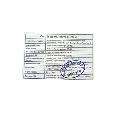 Influenza colloidale dell'oro COVID19 una tempestiva rilevazione Kit Easy To Use di B