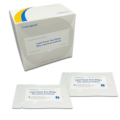 2 strisce test del pannello del lipido di minuti HDL con il metodo chimico asciutto