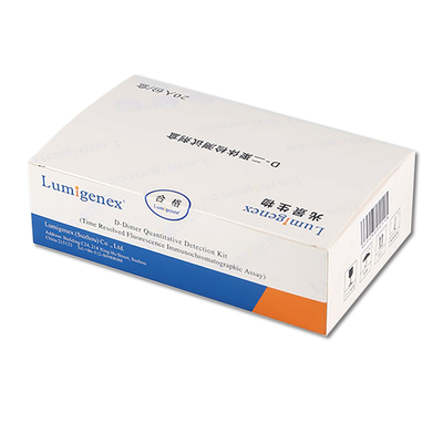 Kit per test POC ISO13485 Sangue intero D-dimero con marcatore cardiaco con tecnologia TRFIA