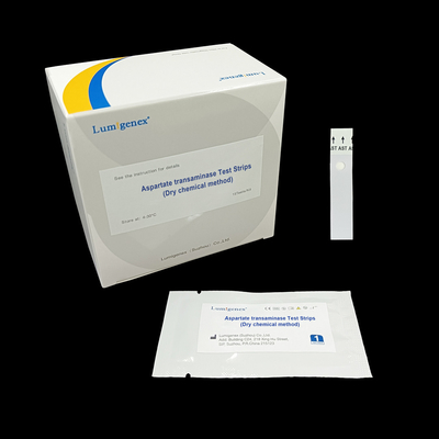 Strisce test della transaminasi dell'aspartato di biomarcatore di disturbo al fegato con l'analizzatore chimico asciutto