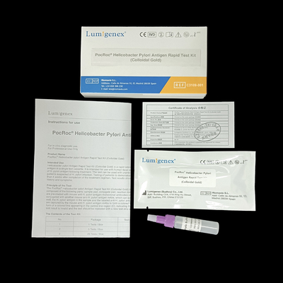 La prova rapida di helicobacter pylori di Lumigenex dal CE colloidale dell'oro ha certificato