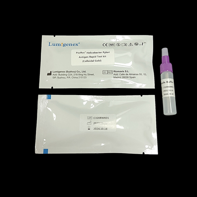 La prova rapida di helicobacter pylori di Lumigenex dal CE colloidale dell'oro ha certificato