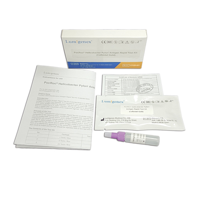 Kit per test rapido dell'antigene Helicobacter Pylori dell'oro colloidale Campione fecale Campione di feci