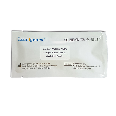 Kit per test rapido antigene Malaria PF/PV Oro colloidale Registrato CE