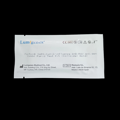 SARS-CoV-2/corredo rapido della prova dell'antigene registrato CE rapido combinato di Kit Colloidal Gold della prova antigene di influenza A+B/RSV