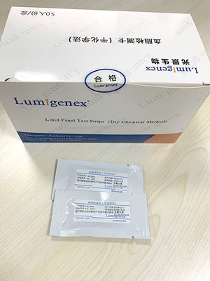 Strisce reattive per pannello lipidico OEM, kit di test per colesterolo e trigliceridi ISO13485