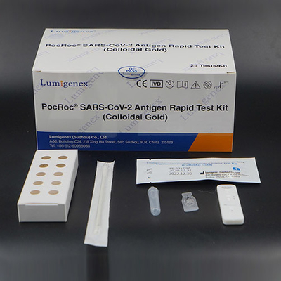Kit per il test dell'oro colloidale diagnostico con tampone nasale per alta sensibilità Covid-19