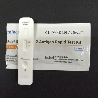 Kit per test rapido dell'antigene Covid-19 (oro colloidale) con lista bianca CE e UE